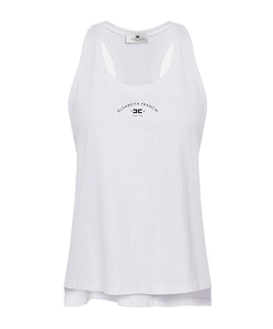 Elisabetta Franchi Logo Printed Jersey Tank Top
