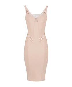 Elisabetta Franchi Sheer Panel Corset Dress