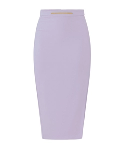 Slit-Detail Midi Skirt