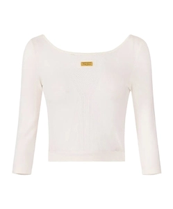 Logo-Plaque Knit Top