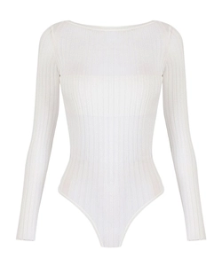 Elisabetta Franchi Ribbed Button Bodysuit