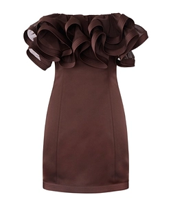 Elisabetta Franchi Strapless Lace-Up Mini Dress