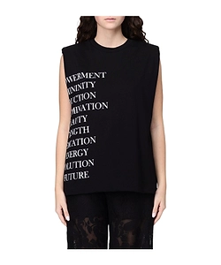 Elisabetta Franchi Slogan Sleeveless Knitted Top
