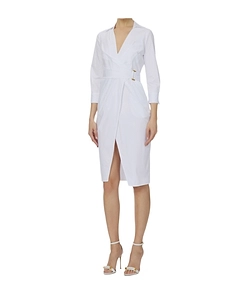 Elisabetta Franchi Wraparound Midi Dress