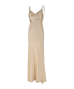 Elisabetta Franchi Draped Satin Maxi Dress
