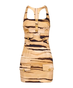 Elisabetta Franchi Tiger-Print Mini Dress