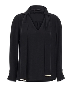 Elisabetta Franchi Tie-Neck Long-Sleeve Top