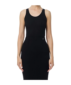 Elisabetta Franchi Monogram Fine-Knit Tank Top