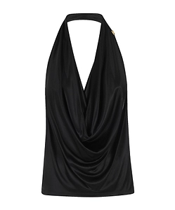 Elisabetta Franchi Halter-Neck Draped Jersey Top