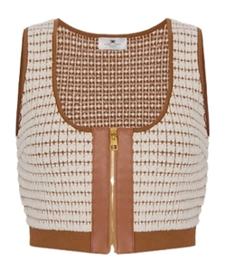 Chenille Zip-Up Crop Top