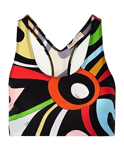 Marmo-Print Sports Bra