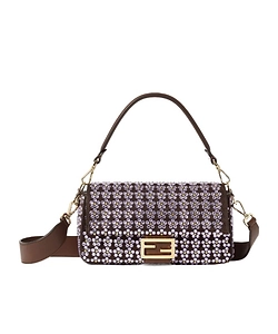 Fendi Baguette Embellished Shoulder Bag