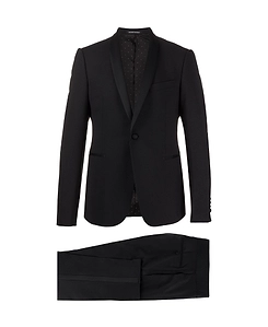 Black Single-Breasted Suit Set