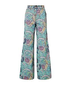 Paisley Print Wide-Leg Jeans