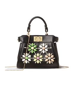 Nano Peekaboo Beaded-Flowers Tote Bag