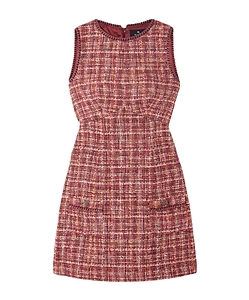 Plaid Tweed Mini Dress
