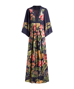 Printed Crepe De Chine Dress