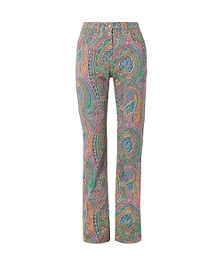 Printed Straight-Leg Jeans