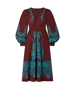 Printed Crepe Dress