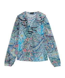 Etro Draped Neck Printed Top