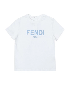 White Jersey Fendi Roma T-Shirt