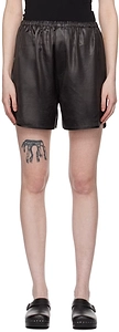 Brown Glossy Shorts