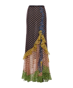 Etro Ruffled Detail Long Skirt