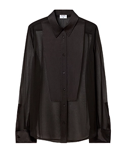 Sheer Silk Tuxedo Shirt