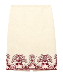 Wool Bouclé Pencil Skirt