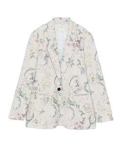 Floral Single-Button Blazer
