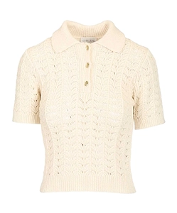 Forte Forte Openwork Polo Knitted Sweater