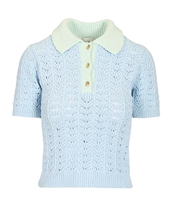 Forte Forte Open Knit Polo Sweater
