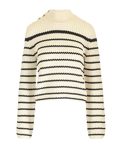 Forte Forte Striped High-Neck Jumper
