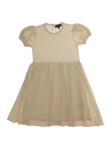 Emporio Armani Kids Puff Sleeve Tulle Dress