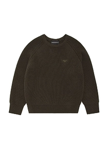 Emporio Armani Kids Logo Embroidered Crewneck Knitted Jumper