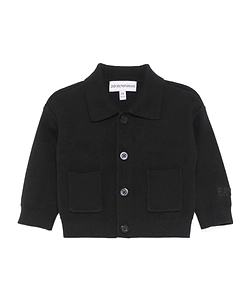 Emporio Armani Kids Logo-Embroidered Buttoned Cardigan
