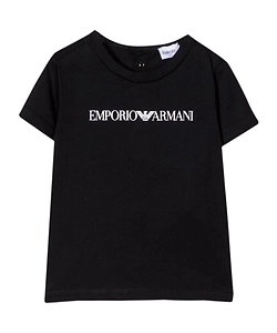 Emporio Armani Kids Logo Printed Crewneck T-Shirt