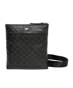 Emporio Armani Logo Embossed Messenger Bag
