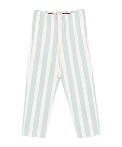 Striped Drawstring-Fastening Trousers
