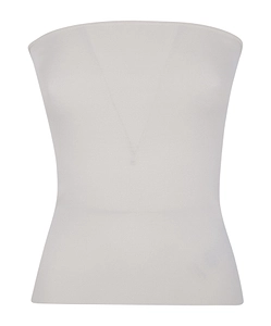 Ribbed-Knit Strapless Top