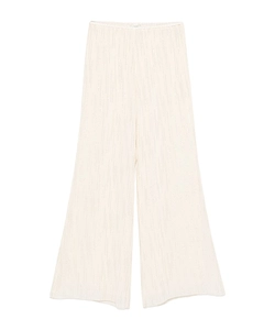 Textured Wide-Leg Trousers