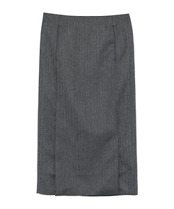 Slit-Detail Midi Skirt
