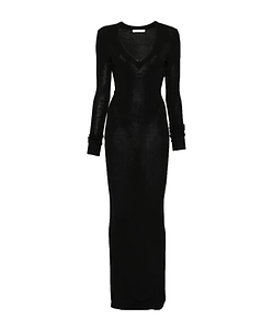Entire Studios Long Sleeve V-Neck Knitted Dress