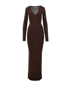 Entire Studios Long Sleeve V-Neck Knitted Dress