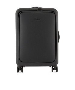 Emporio Armani Logo Plaque Zip-Up Suitcase
