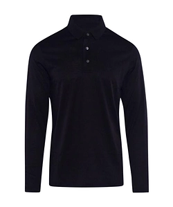 Emporio Armani Logo Printed Long-Sleeved Polo Shirt