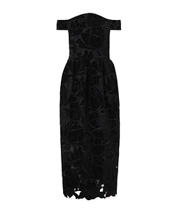 Off-Shoulder Floral Midi Dress