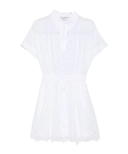 Eyelet Drawstring Dress
