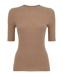 Ribbed S/S Sweater