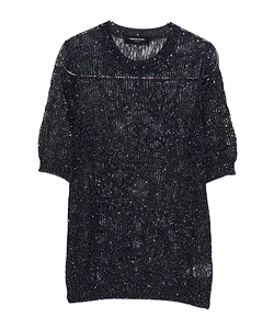 Open-Knit Sparkle T-Shirt